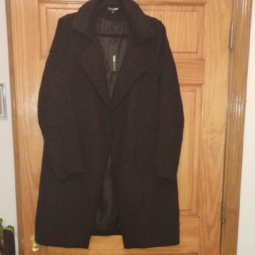 Women Black Wool Coat